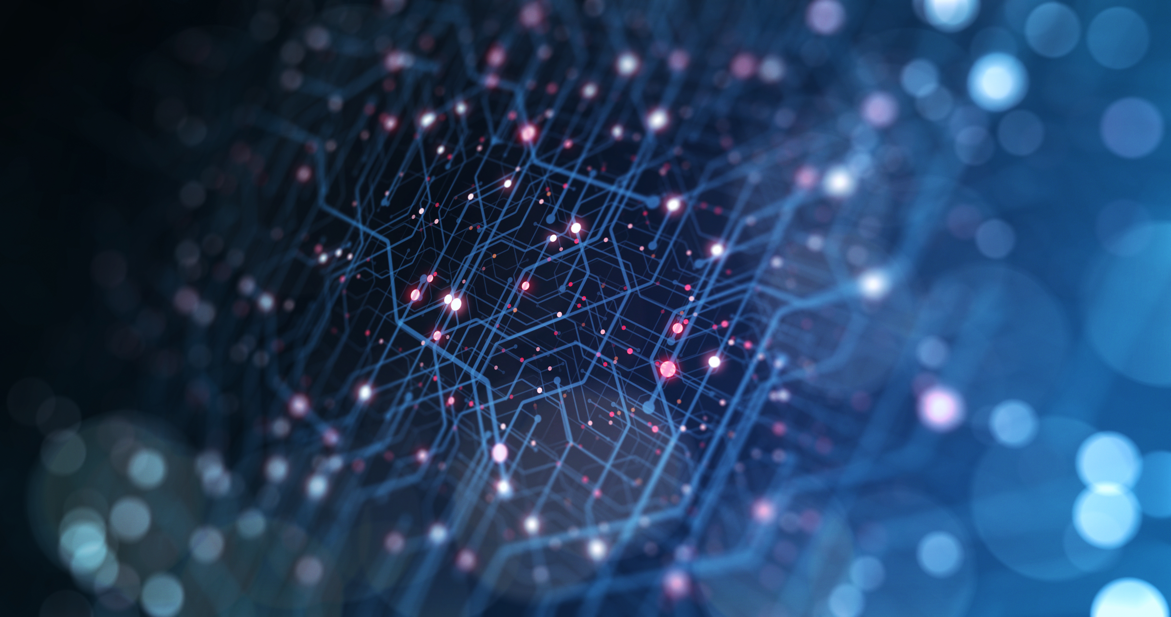 Data matrix on a blue background