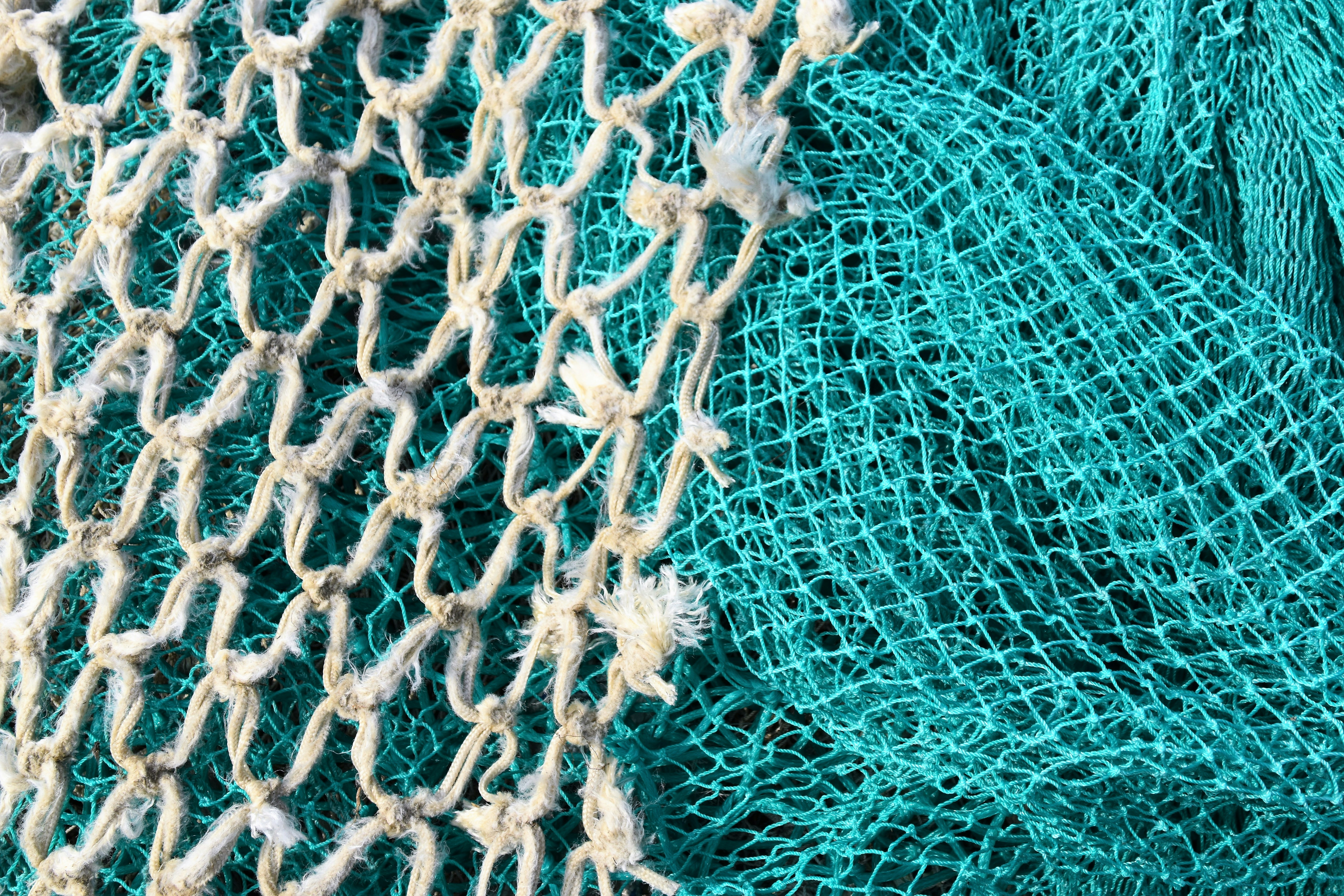 Close ups of fishing nets