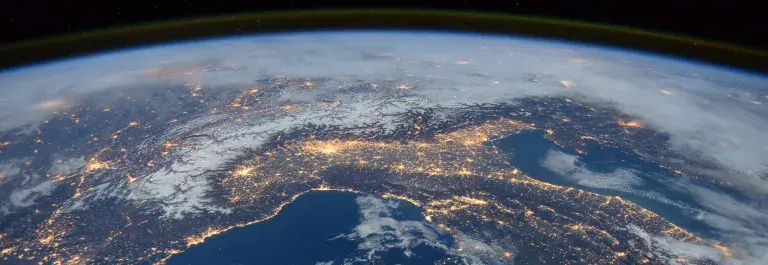 Aerial image of planet earth