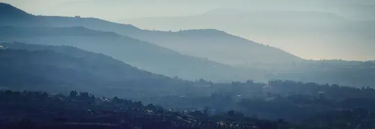 Misty mountain landscape