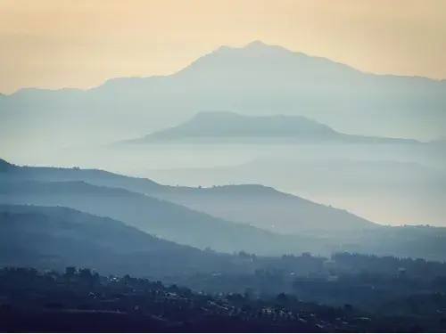 Misty mountain landscape