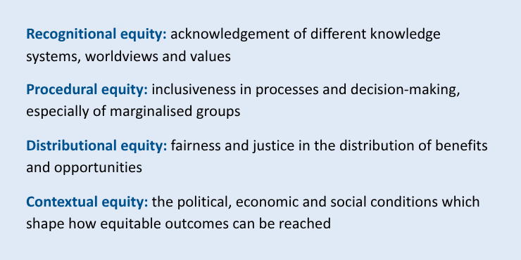The four dimensions of equity