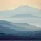 Misty mountain landscape