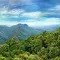 Rainforest landscape across mountains across a blue cloudy sky &copy; Adobe Stock