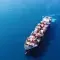 Large container ship at sea