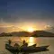 Fishing in the sunset